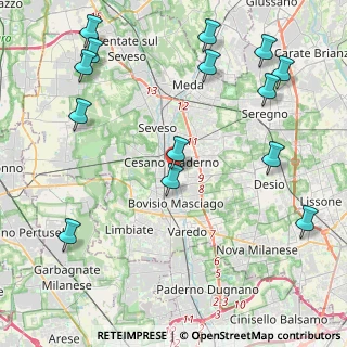 Mappa Via Redipuglia, 20811 Cesano Maderno MB, Italia (5.35214)