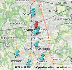 Mappa 20821 Cesano Maderno MB, Italia (2.80286)