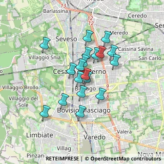 Mappa Via Conciliazione, 20821 Cesano Maderno MB, Italia (1.32789)