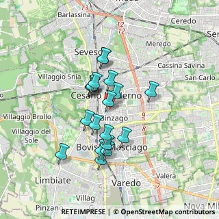 Mappa Via Conciliazione, 20811 Cesano Maderno MB, Italia (1.39789)
