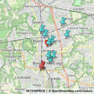 Mappa Via Redipuglia, 20811 Cesano Maderno MB, Italia (1.37818)