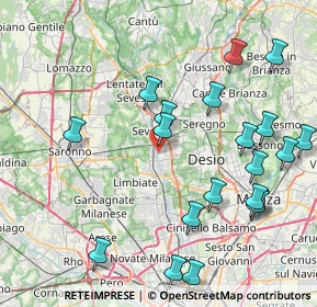 Mappa Via Conciliazione, 20821 Cesano Maderno MB, Italia (9.4305)