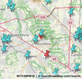 Mappa Via Guglielmo Marconi, 20027 Rescaldina MI, Italia (6.3485)