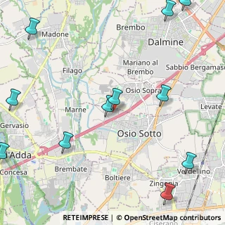 Mappa Via dell'Artigianato, 24046 Osio Sotto BG, Italia (3.08273)