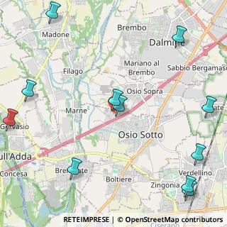 Mappa Via dell'Artigianato, 24046 Osio Sotto BG, Italia (3.07)