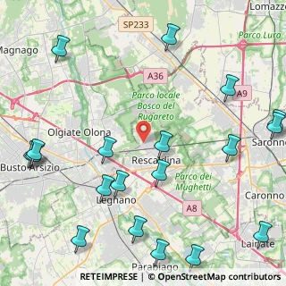 Mappa Via Dolomiti, 20027 Rescaldina MI, Italia (6.158)