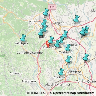 Mappa Via Valdissera, 36033 Isola Vicentina VI, Italia (8.23222)