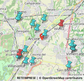 Mappa Via Cesare Battisti, 20862 Arcore MB, Italia (2.36235)