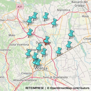 Mappa Via Tiziano Vecellio, 36031 Dueville VI, Italia (7.354)