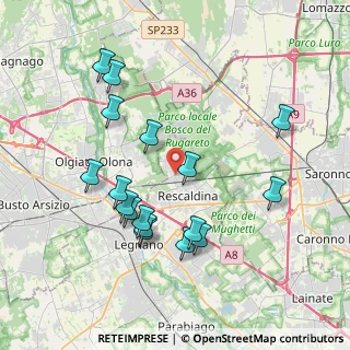 Mappa Via Castellanza, 20027 Rescaldina MI, Italia (3.90941)