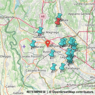 Mappa Via Giuseppe di Vittorio, 21052 Busto Arsizio VA, Italia (7.88176)