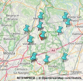 Mappa Via Eugenio Curiel, 20884 Sulbiate MB, Italia (7.08769)