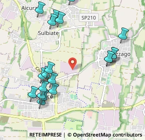Mappa Via Eugenio Curiel, 20884 Sulbiate MB, Italia (1.1515)