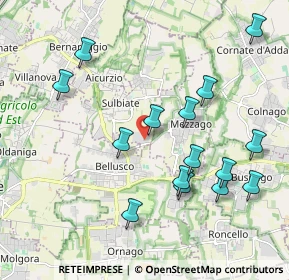 Mappa Via Eugenio Curiel, 20884 Sulbiate MB, Italia (2.09733)