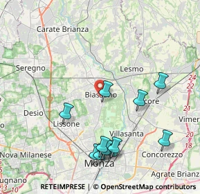 Mappa 20853 Biassono MB, Italia (4.42083)