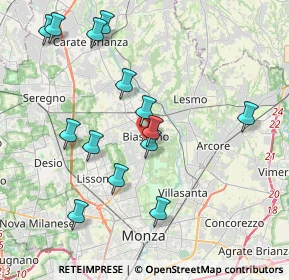 Mappa 20853 Biassono MB, Italia (4.12)