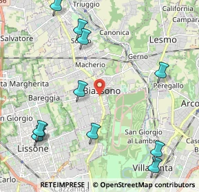 Mappa 20853 Biassono MB, Italia (2.67364)
