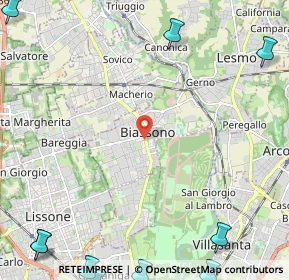 Mappa 20853 Biassono MB, Italia (4.11182)