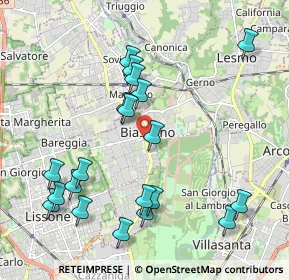Mappa 20853 Biassono MB, Italia (2.192)