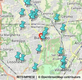 Mappa 20853 Biassono MB, Italia (2.33778)