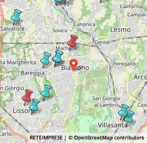 Mappa 20853 Biassono MB, Italia (2.93533)