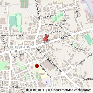 Mappa Via Roma, 38, 35010 Carmignano di Brenta, Padova (Veneto)