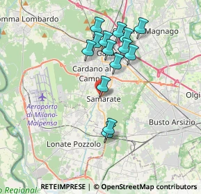 Mappa Via Rimembranze, 21017 Samarate VA, Italia (3.28357)