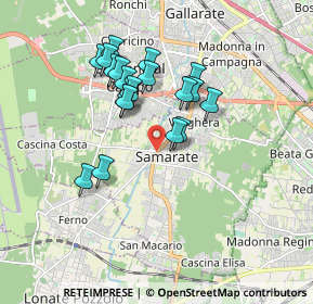 Mappa Via Rimembranze, 21017 Samarate VA, Italia (1.531)