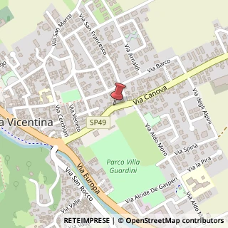 Mappa Via Canova, 31, 36033 Isola Vicentina, Vicenza (Veneto)