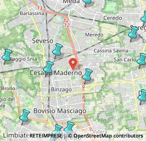 Mappa Via S. Benedetto, 20031 Cesano Maderno MB, Italia (3.21385)