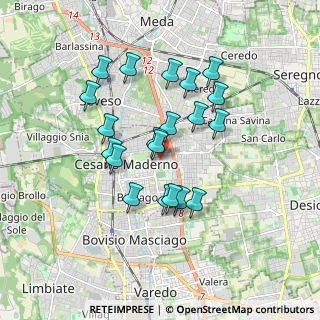 Mappa Via S. Benedetto, 20031 Cesano Maderno MB, Italia (1.5505)