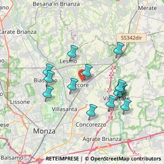 Mappa Via San Gregorio, 20862 Arcore MB, Italia (3.63643)