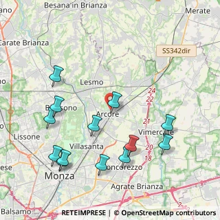 Mappa Via San Gregorio, 20862 Arcore MB, Italia (4.60692)