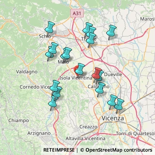 Mappa Via Monte Grappa, 36033 Isola Vicentina VI, Italia (7.20833)