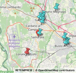 Mappa Via dello Statuto, 21017 Samarate VA, Italia (3.96091)