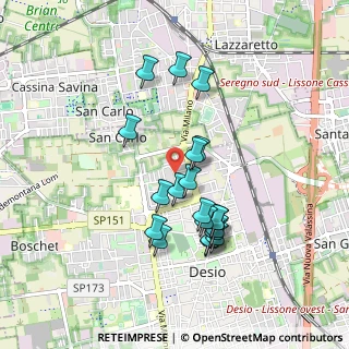Mappa Via A. Cecov, 20832 Desio MB, Italia (0.8105)