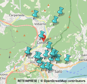 Mappa Via Marcantonio Turrini, 25079 Vobarno BS, Italia (1.9665)