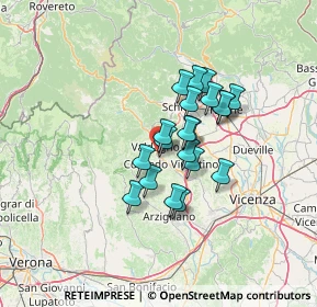 Mappa Via Serraglio, 36073 Cornedo Vicentino VI, Italia (9.4375)