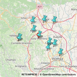 Mappa Via Giarre, 36033 Isola Vicentina VI, Italia (7.01273)