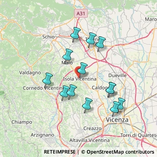 Mappa Via Giarre, 36033 Isola Vicentina VI, Italia (7.00154)