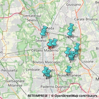 Mappa Via Sant'Ambrogio, 20031 Cesano Maderno MB, Italia (3.668)
