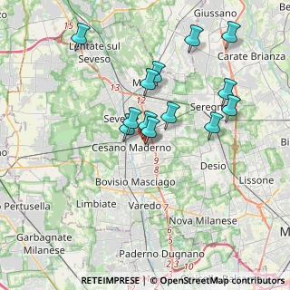 Mappa Via Sant'Ambrogio, 20031 Cesano Maderno MB, Italia (3.39923)