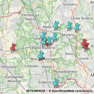 Mappa Via Sant'Ambrogio, 20031 Cesano Maderno MB, Italia (3.90385)