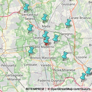 Mappa Via Sant'Ambrogio, 20031 Cesano Maderno MB, Italia (4.985)