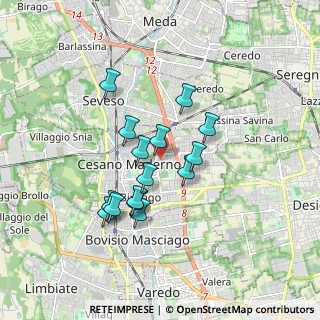 Mappa Via Sant'Ambrogio, 20031 Cesano Maderno MB, Italia (1.446)
