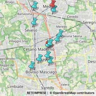 Mappa Via Sant'Ambrogio, 20031 Cesano Maderno MB, Italia (1.79167)