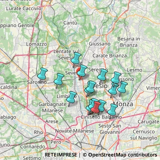 Mappa Via Sant'Ambrogio, 20031 Cesano Maderno MB, Italia (6.52824)