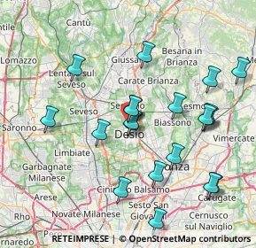 Mappa Via Milano, 20033 Desio MB, Italia (7.833)