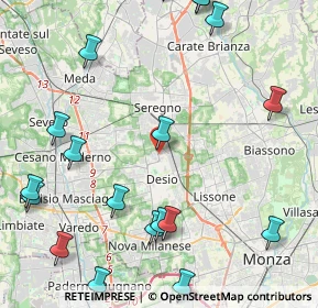 Mappa Via Milano, 20033 Desio MB, Italia (5.85)