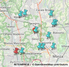 Mappa Via Milano, 20033 Desio MB, Italia (4.31667)